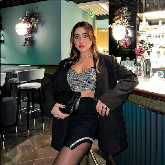 ZARA Bloggers Fav Jewel Trim Skirt - Picture 5 of 16